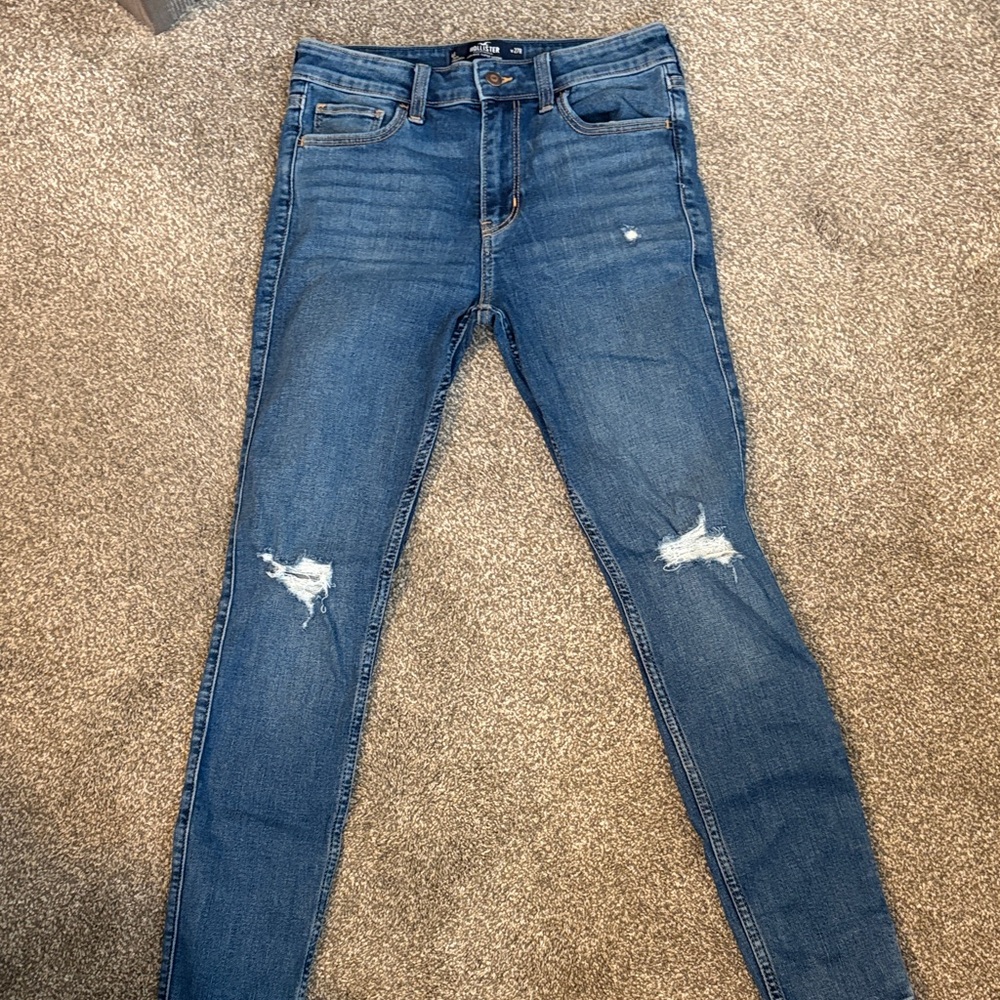 Hollister Women's Dark Blue Skinny Jeans